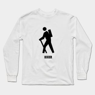 Hiker Logo Graphic Design T-Shirt Long Sleeve T-Shirt